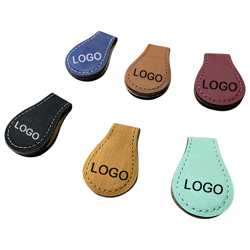 Laserbares magnetisches Lesezeichen aus Kunstleder