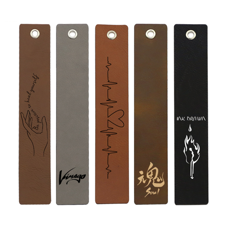 Laserbares langes Lesezeichen aus Kunstleder