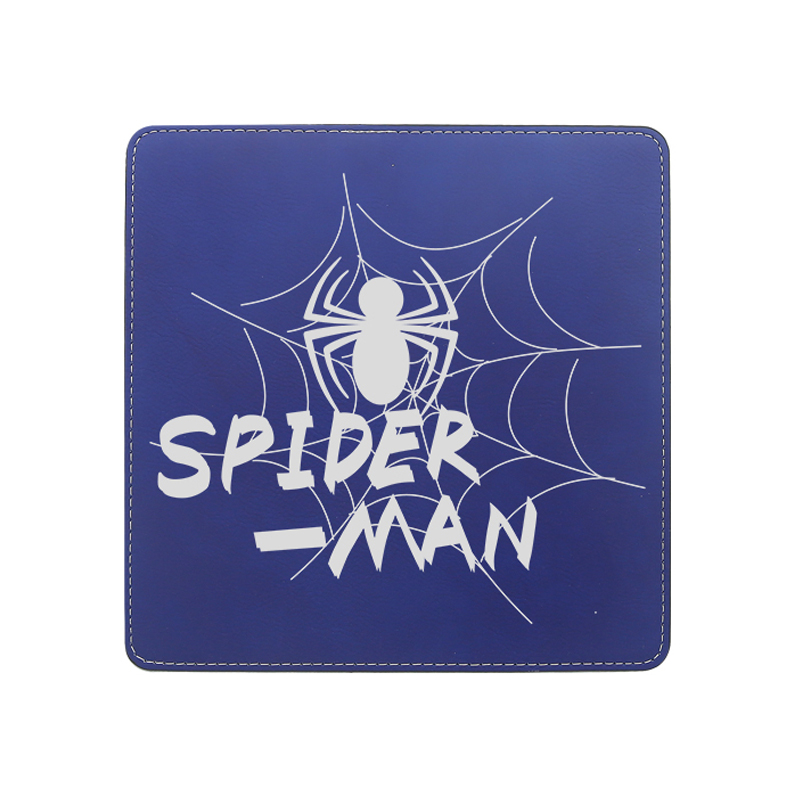 Laserbares quadratisches Mauspad aus Kunstleder, 20 x 20 cm