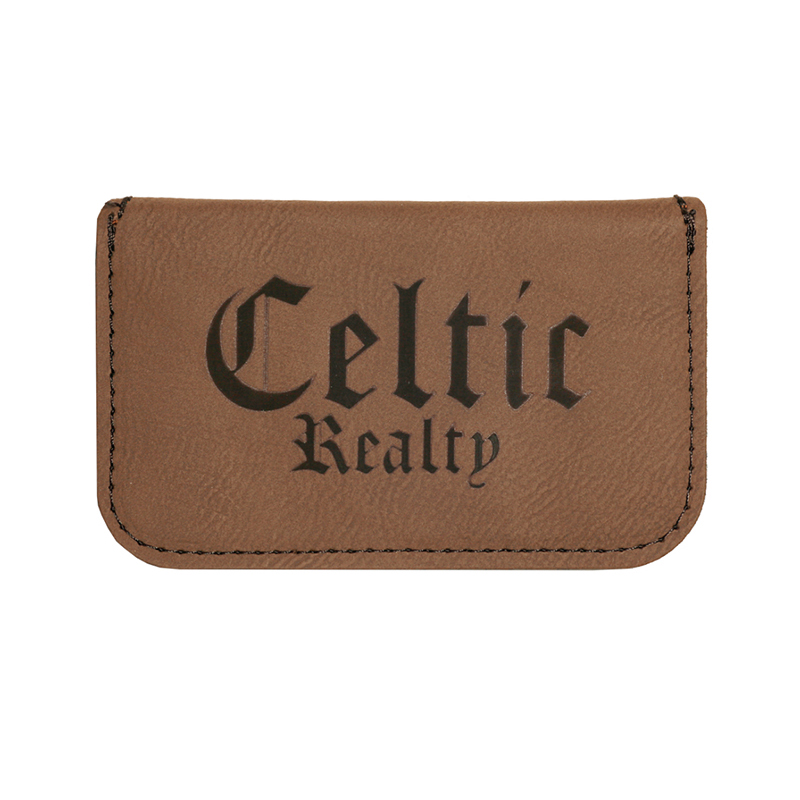 Laserbarer flexibler Visitenkartenhalter aus Kunstleder