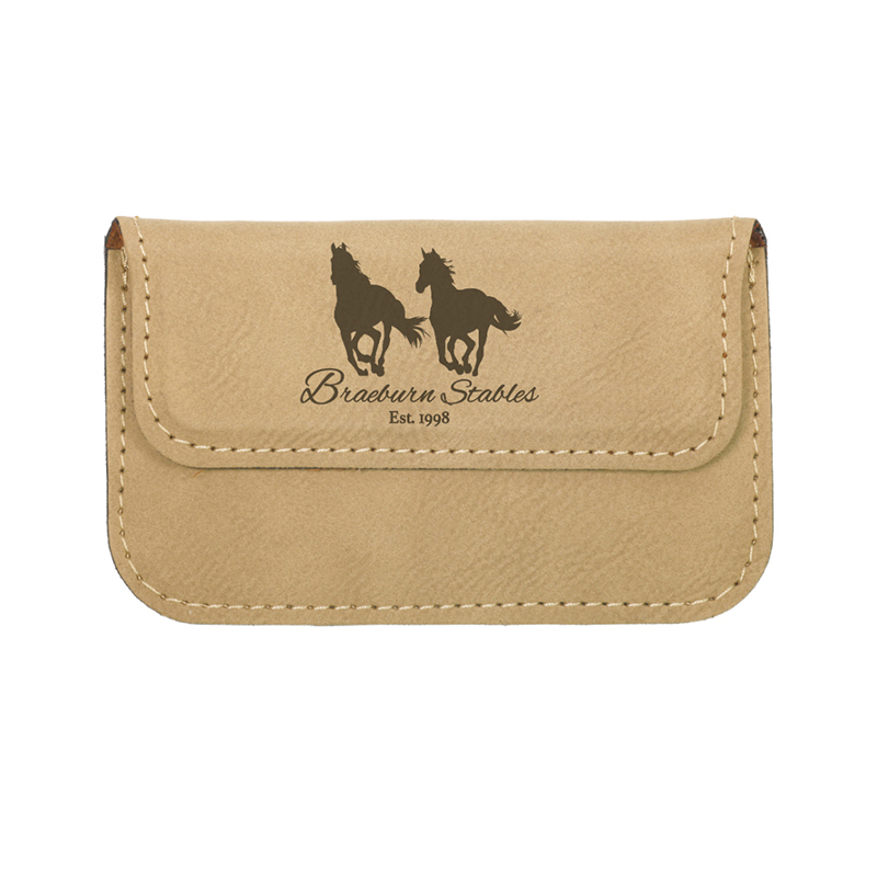 Laserbarer flexibler Visitenkartenhalter aus Kunstleder