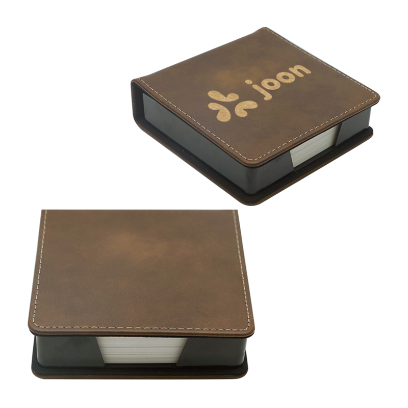 Laserbarer quadratischer Notizblockhalter aus Kunstleder