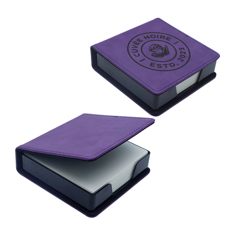 Laserbarer quadratischer Notizblockhalter aus Kunstleder