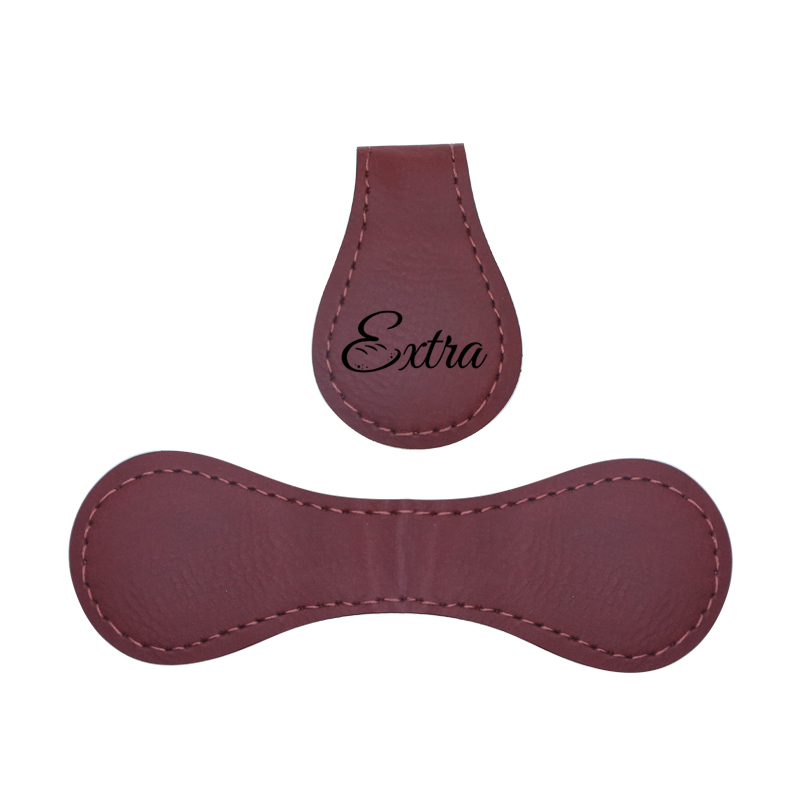 Laserbares magnetisches Lesezeichen aus Kunstleder