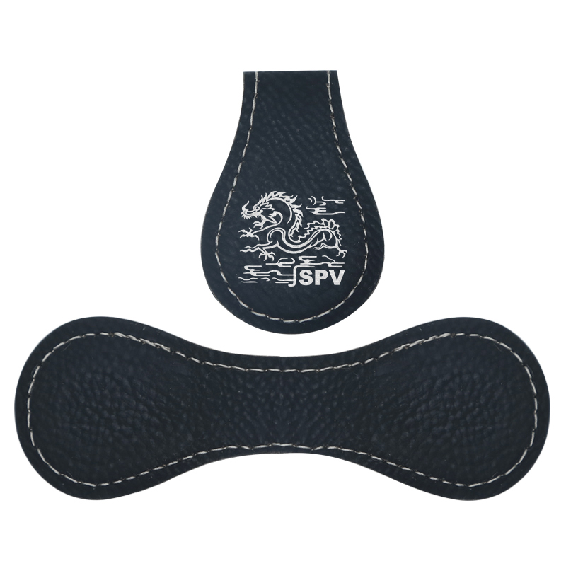 Laserbares magnetisches Lesezeichen aus Kunstleder