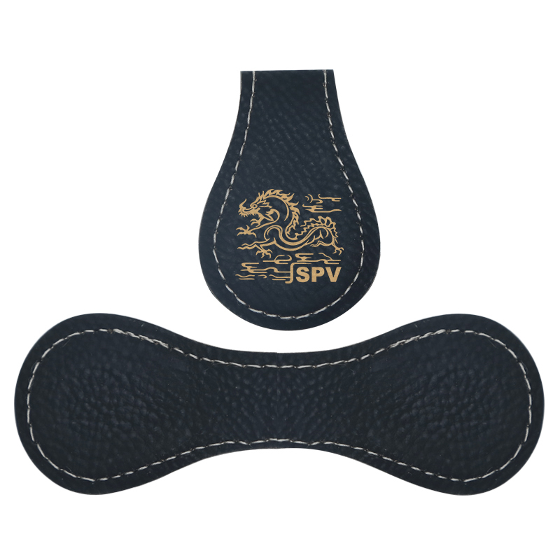 Laserbares magnetisches Lesezeichen aus Kunstleder