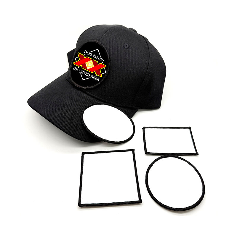 3 1/2' x 2 1/2' rechteckiger Merrow-Patch aus Sublimationsstoff mit Kleber