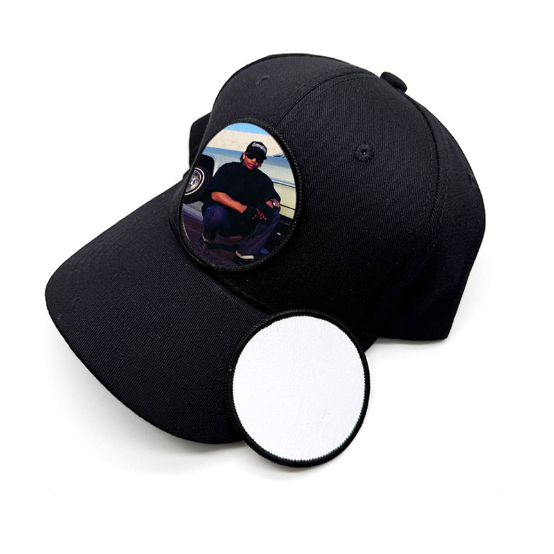 3' runder Merrow-Patch aus Sublimationsstoff mit Kleber