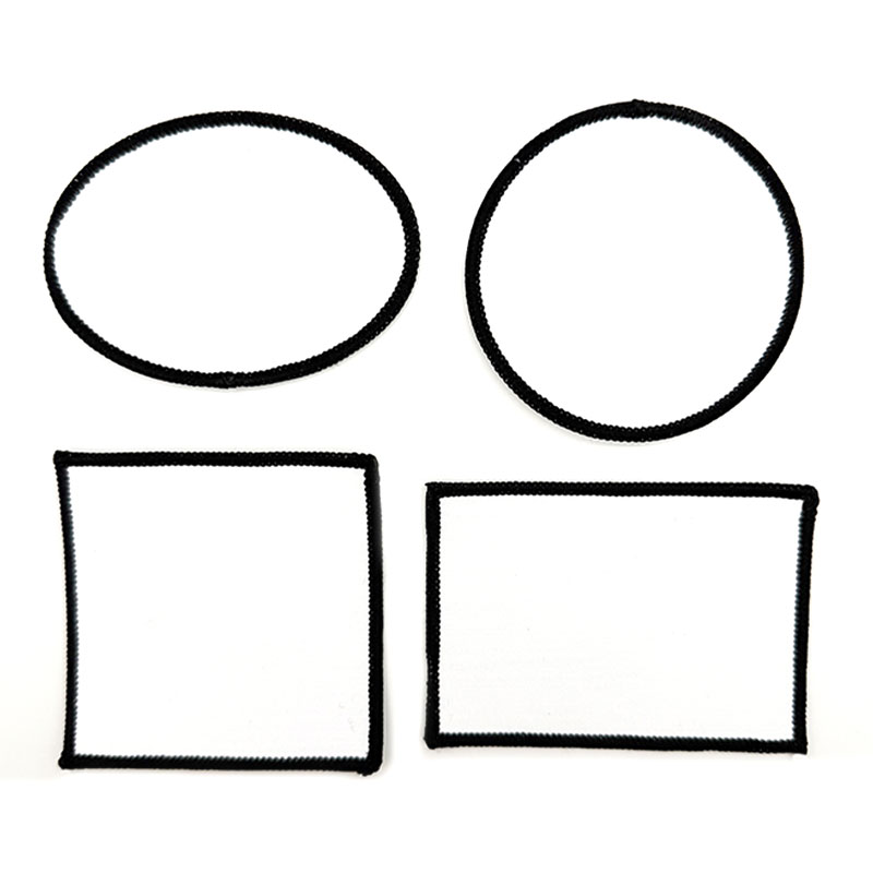 3 1/2' x 2 1/2' rechteckiger Merrow-Patch aus Sublimationsstoff mit Kleber