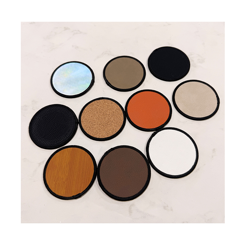 3 1/2' x 2 1/2' rechteckiger, laserbarer Merrow-Flicken aus Kunstleder mit Kleber