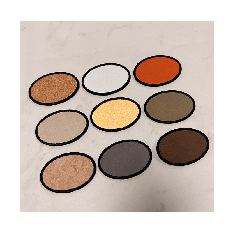 3 1/2' x 2 1/2' rechteckiger, laserbarer Merrow-Flicken aus Kunstleder mit Kleber