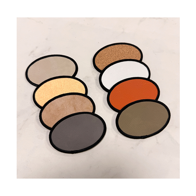 3 1/2' x 2 1/2' rechteckiger, laserbarer Merrow-Flicken aus Kunstleder mit Kleber