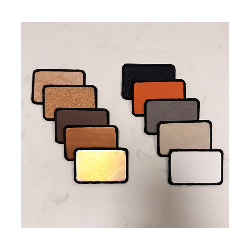 3 1/2' x 2 1/2' rechteckiger, laserbarer Merrow-Flicken aus Kunstleder mit Kleber