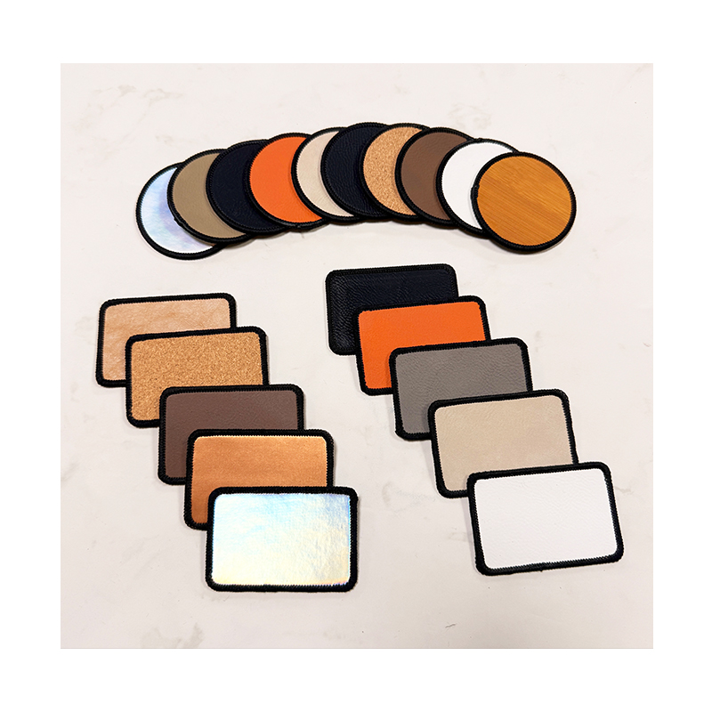 3 1/2' x 2 1/2' rechteckiger, laserbarer Merrow-Flicken aus Kunstleder mit Kleber