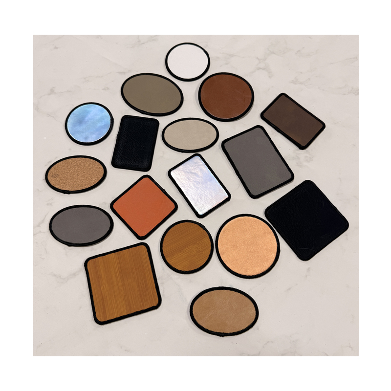 3 1/2' x 2 1/2' rechteckiger, laserbarer Merrow-Flicken aus Kunstleder mit Kleber