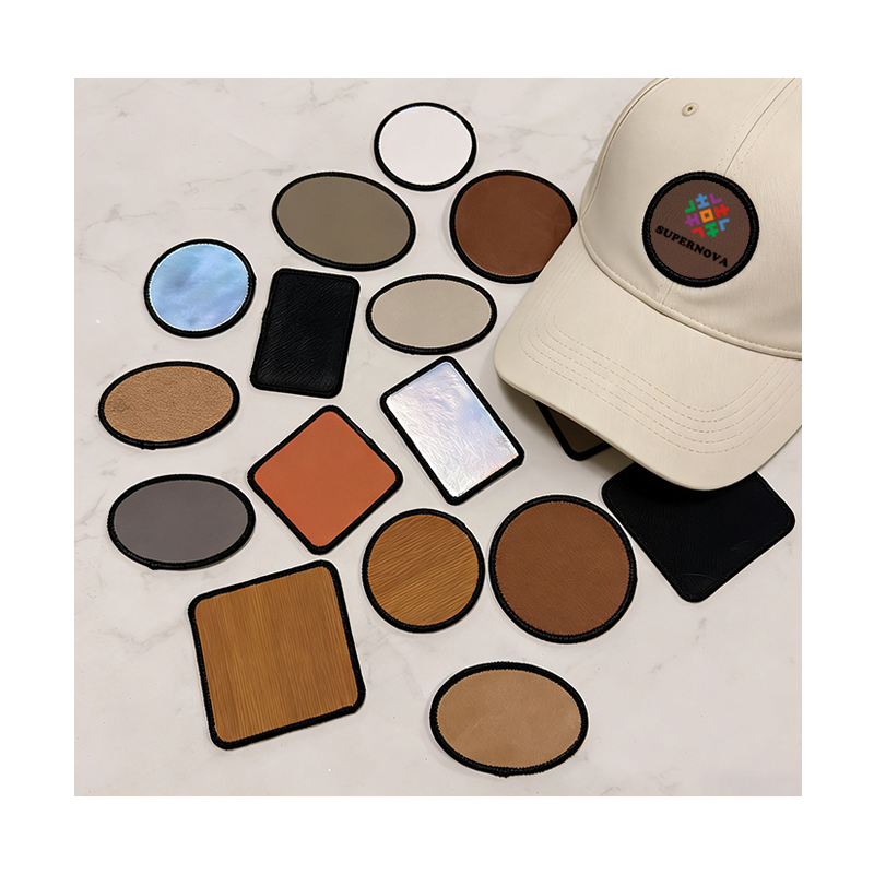 3' x 2' sechseckiger laserbarer Merrow-Flicken aus Kunstleder mit Kleber