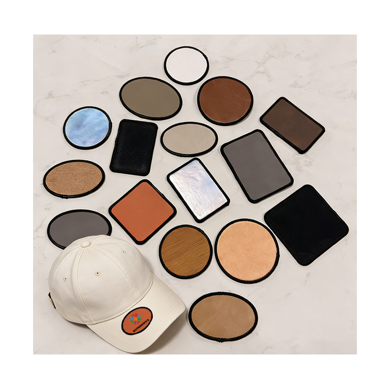 3 1/2' x 2 1/2' rechteckiger, laserbarer Merrow-Flicken aus Kunstleder mit Kleber