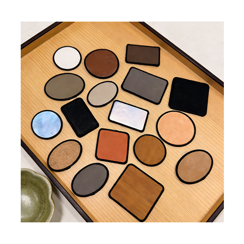 3 1/2' x 2 1/2' rechteckiger, laserbarer Merrow-Flicken aus Kunstleder mit Kleber