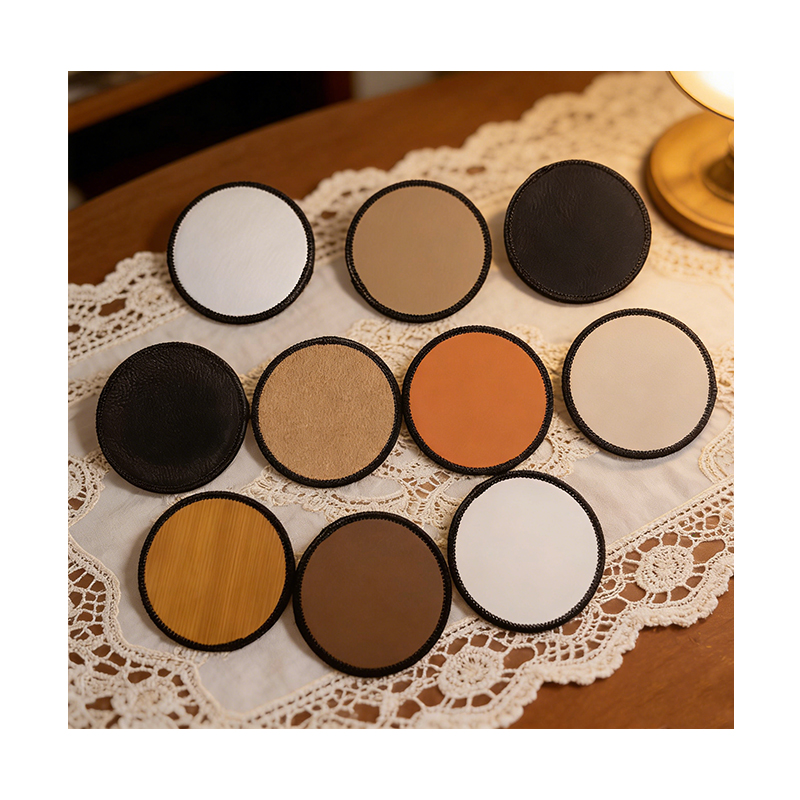 3' runder laserbarer Kunstleder-Merrow-Patch mit Kleber