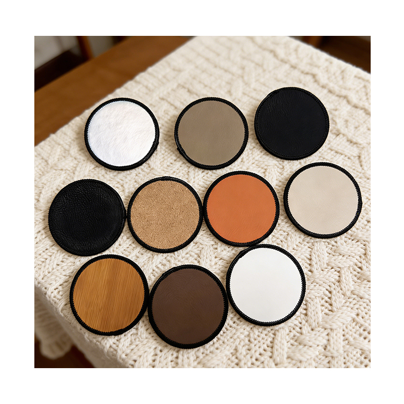 3 1/2' x 2 1/2' rechteckiger, laserbarer Merrow-Flicken aus Kunstleder mit Kleber