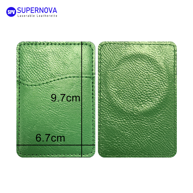 Laserbarer Telefonkartenhalter aus Kunstleder mit Magnet