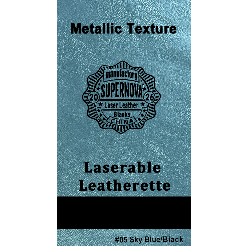 Metallisch laserbares Kunstlederblatt mit Kleber/ohne Kleber