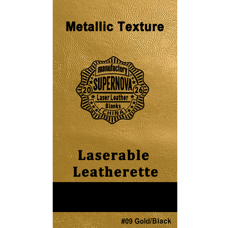 Metallisch laserbares Kunstlederblatt mit Kleber/ohne Kleber
