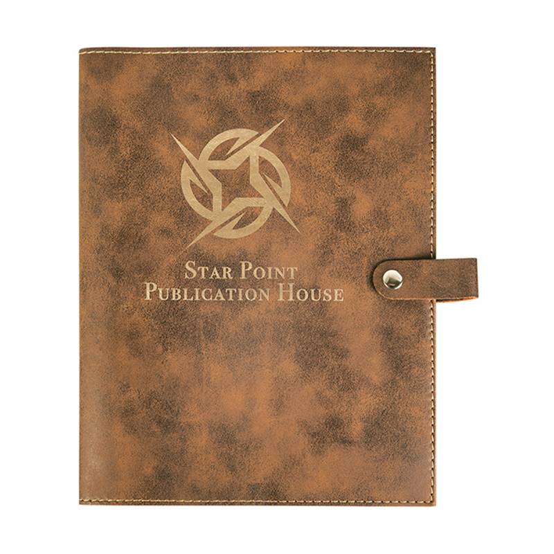 Kunstleder-Buchumschlag mit Druckknopfverschluss Kunstleder-Buchumschlag mit Druckknopfverschluss