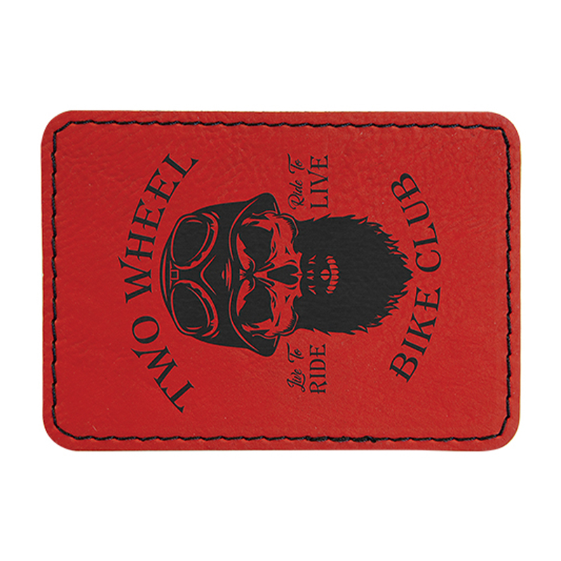 3 1/2' x 2 1/2' rechteckige Kunstlederaufnäher 3 1/2' x 2 1/2' rechteckige Kunstlederaufnäher