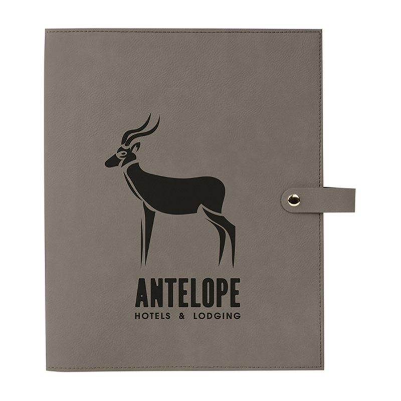 Kunstleder-Buchumschlag mit Druckknopfverschluss Kunstleder-Buchumschlag mit Druckknopfverschluss