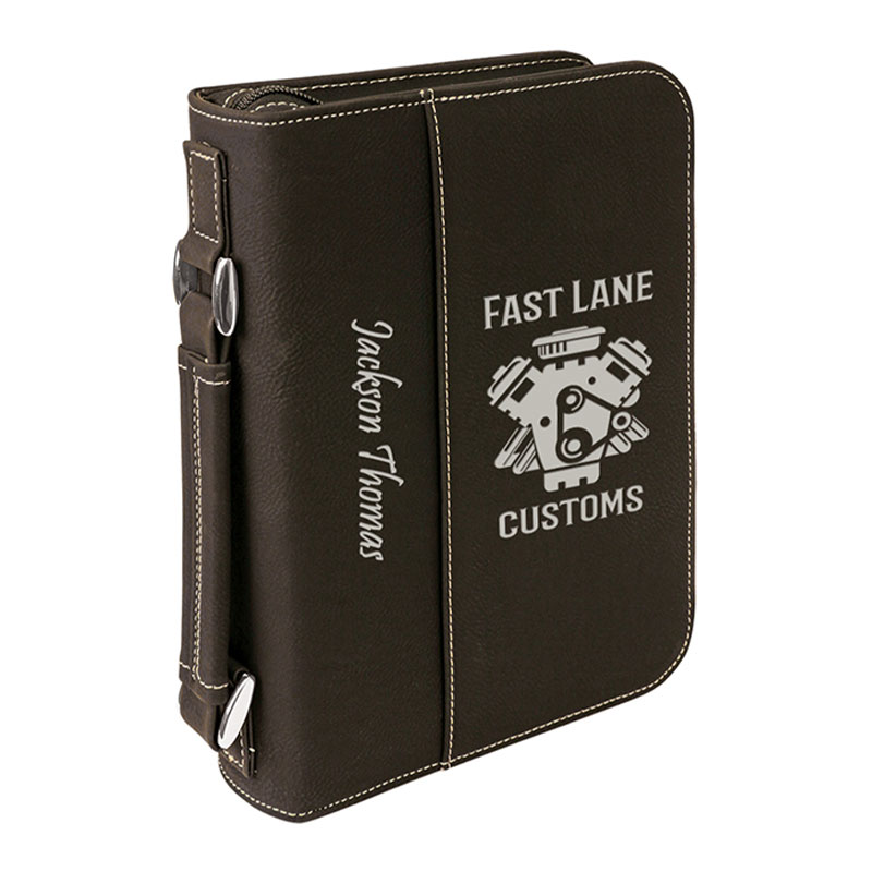 7 1/2'×10 3/4' Kunstleder-Buchumschlag mit Reißverschluss 7 1/2'×10 3/4' Kunstleder-Buchumschlag mit Reißverschluss