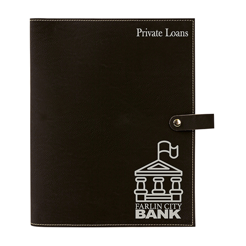 Kunstleder-Buchumschlag mit Druckknopfverschluss Kunstleder-Buchumschlag mit Druckknopfverschluss