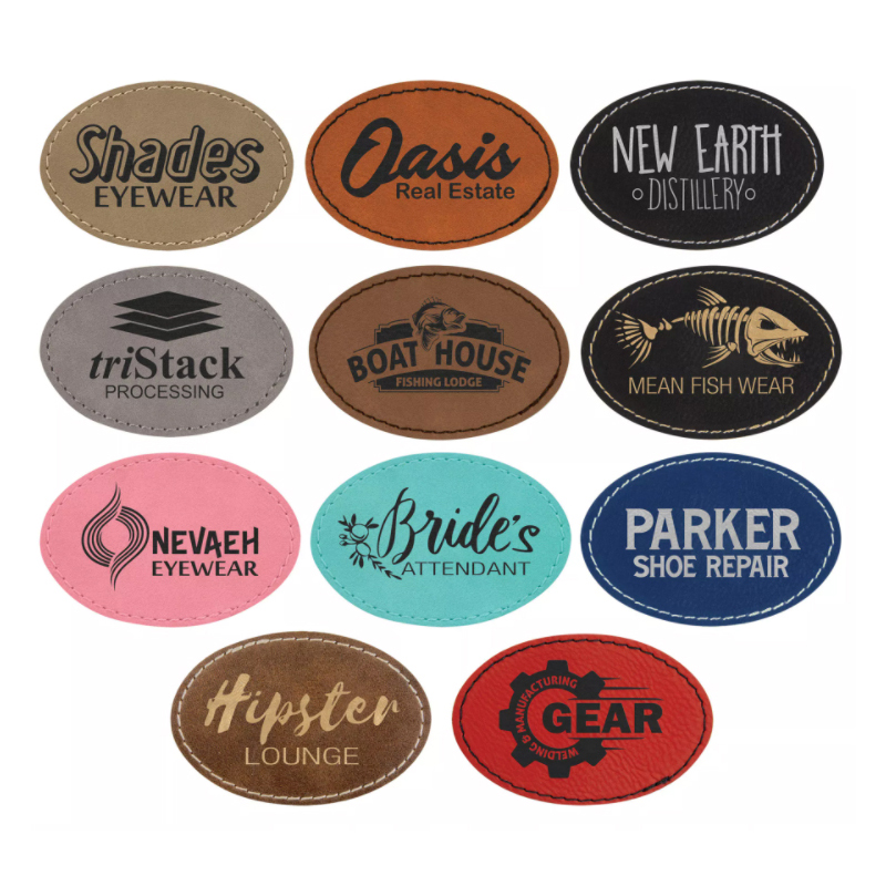 3 x 2 Zoll große ovale Kunstlederaufnäher 3 x 2 Zoll große ovale Kunstlederaufnäher