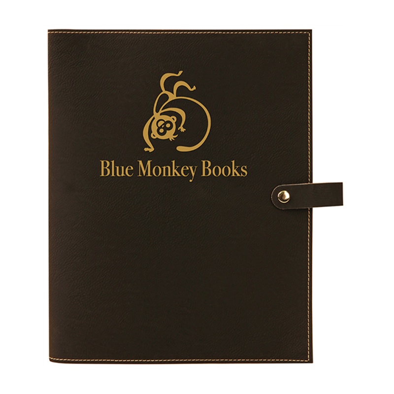 Kunstleder-Buchumschlag mit Druckknopfverschluss Kunstleder-Buchumschlag mit Druckknopfverschluss