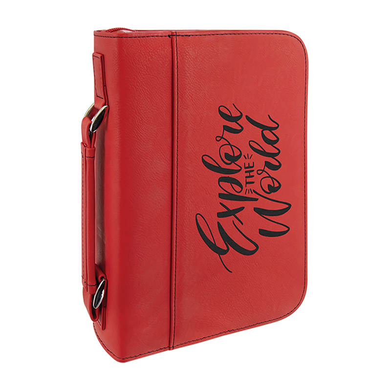 6 3/4' x 9 1/4' Kunstleder-Buchumschlag mit Reißverschluss