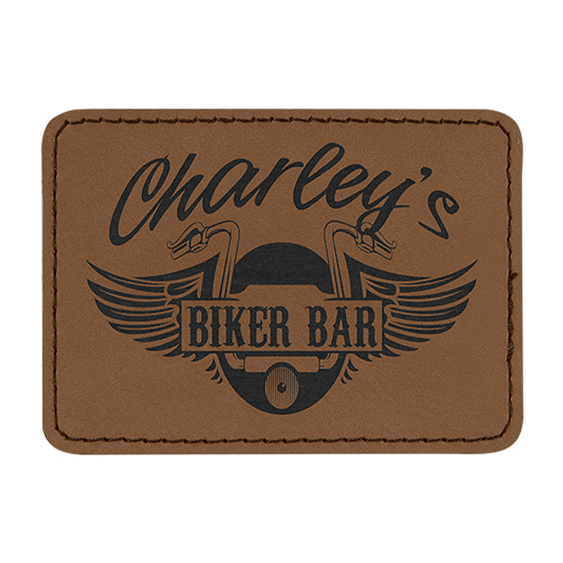 3 1/2' x 2 1/2' rechteckige Kunstlederaufnäher 3 1/2' x 2 1/2' rechteckige Kunstlederaufnäher