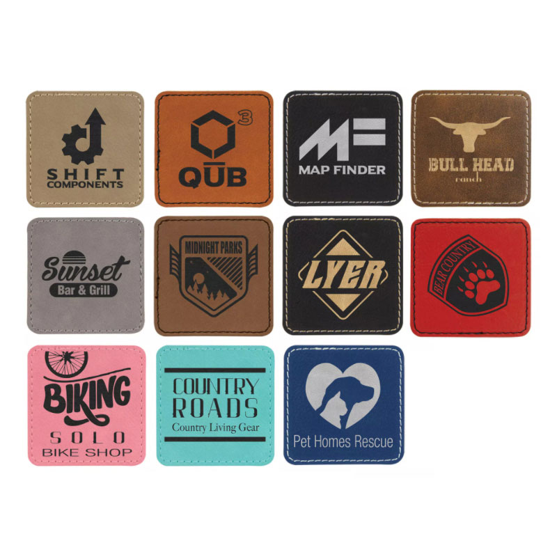 3 x 2 Zoll große quadratische Kunstlederaufnäher 3 x 2 Zoll große quadratische Kunstlederaufnäher