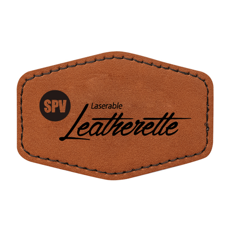 3 1/2' X 2 1/2' Hex-Kunstleder-Patches 3 1/2' X 2 1/2' Hex-Kunstleder-Patches