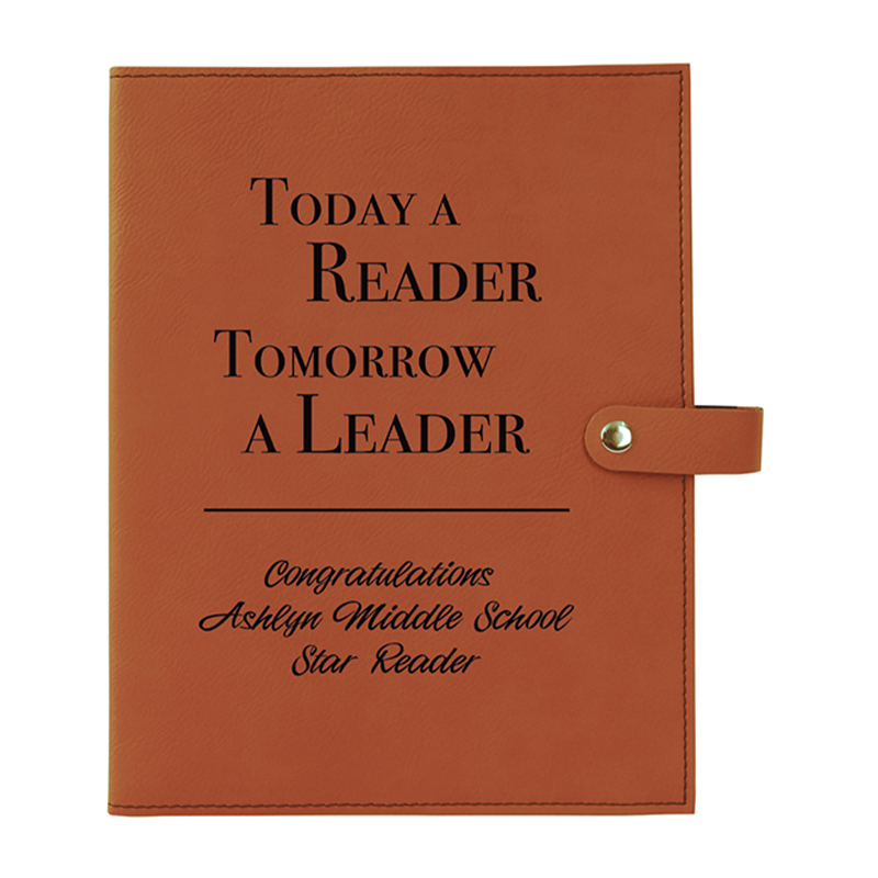 Kunstleder-Buchumschlag mit Druckknopfverschluss Kunstleder-Buchumschlag mit Druckknopfverschluss