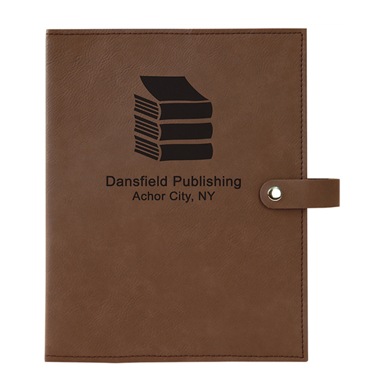 Kunstleder-Buchumschlag mit Druckknopfverschluss Kunstleder-Buchumschlag mit Druckknopfverschluss