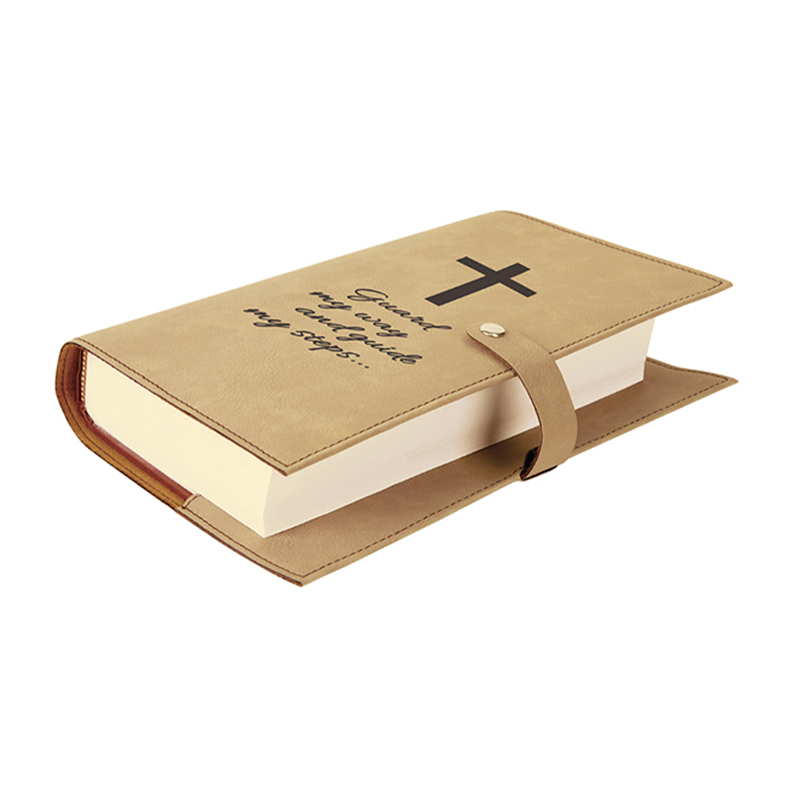 Kunstleder-Buchumschlag mit Druckknopfverschluss Kunstleder-Buchumschlag mit Druckknopfverschluss