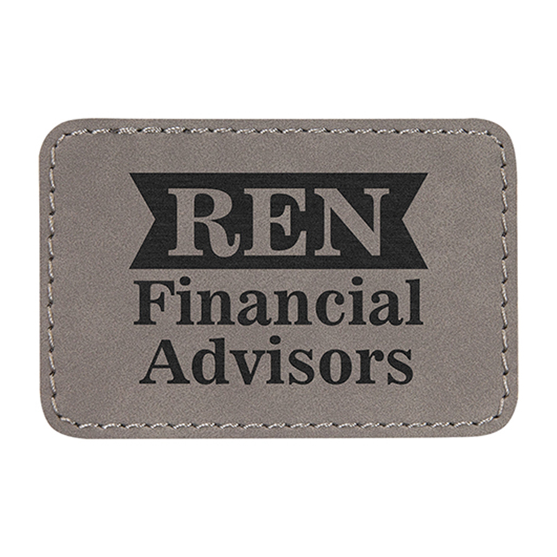 3 1/2' x 2 1/2' rechteckige Kunstlederaufnäher 3 1/2' x 2 1/2' rechteckige Kunstlederaufnäher