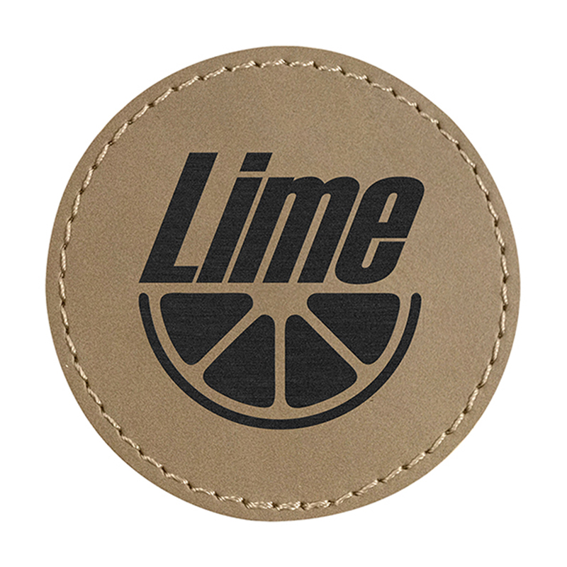 Laserbares rundes 6-Untersetzer-Set aus Kunstleder Laserbares rundes 6-Untersetzer-Set aus Kunstleder