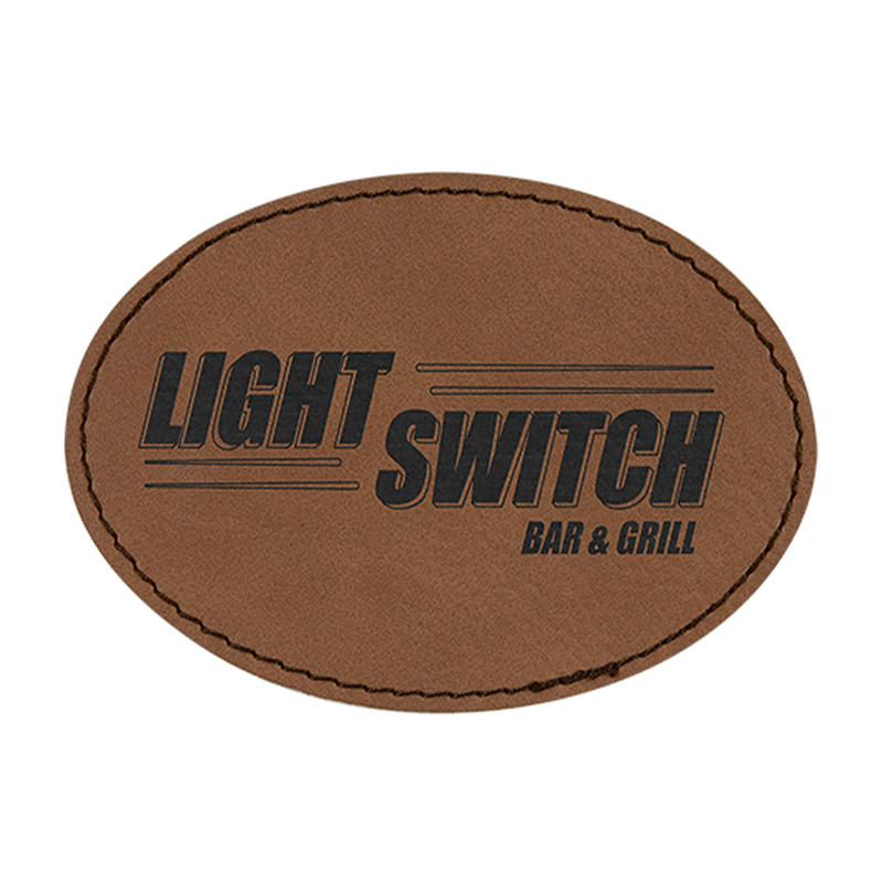 3 x 2 Zoll große ovale Kunstlederaufnäher 3 x 2 Zoll große ovale Kunstlederaufnäher