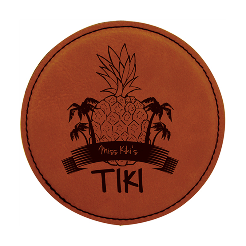 Runde Untersetzer aus Kunstleder Runde Untersetzer aus Kunstleder