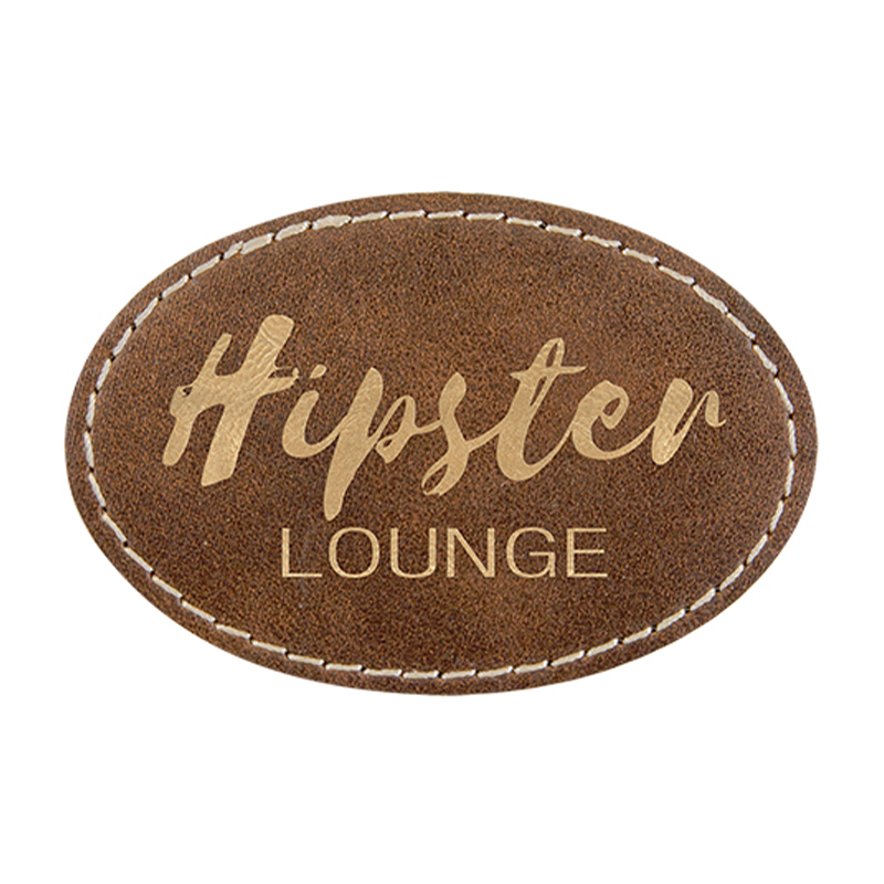 3 x 2 Zoll große ovale Kunstlederaufnäher 3 x 2 Zoll große ovale Kunstlederaufnäher