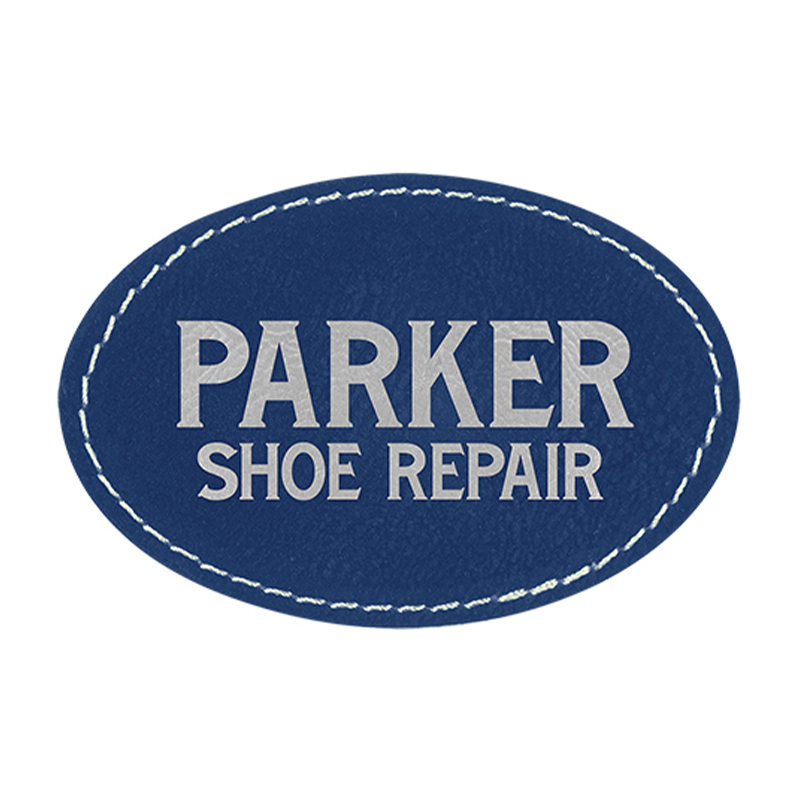 3 1/2' x 2 1/2' ovale Kunstlederaufnäher 3 1/2' x 2 1/2' ovale Kunstlederaufnäher