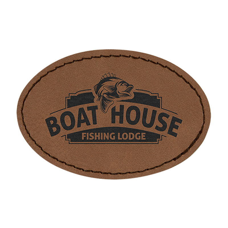 3 1/2' x 2 1/2' ovale Kunstlederaufnäher 3 1/2' x 2 1/2' ovale Kunstlederaufnäher