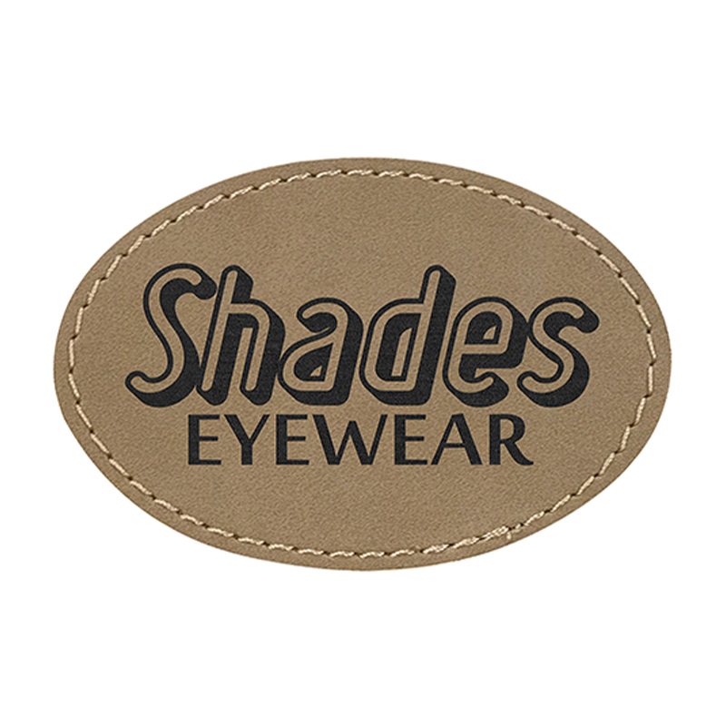 3 1/2' x 2 1/2' ovale Kunstlederaufnäher 3 1/2' x 2 1/2' ovale Kunstlederaufnäher