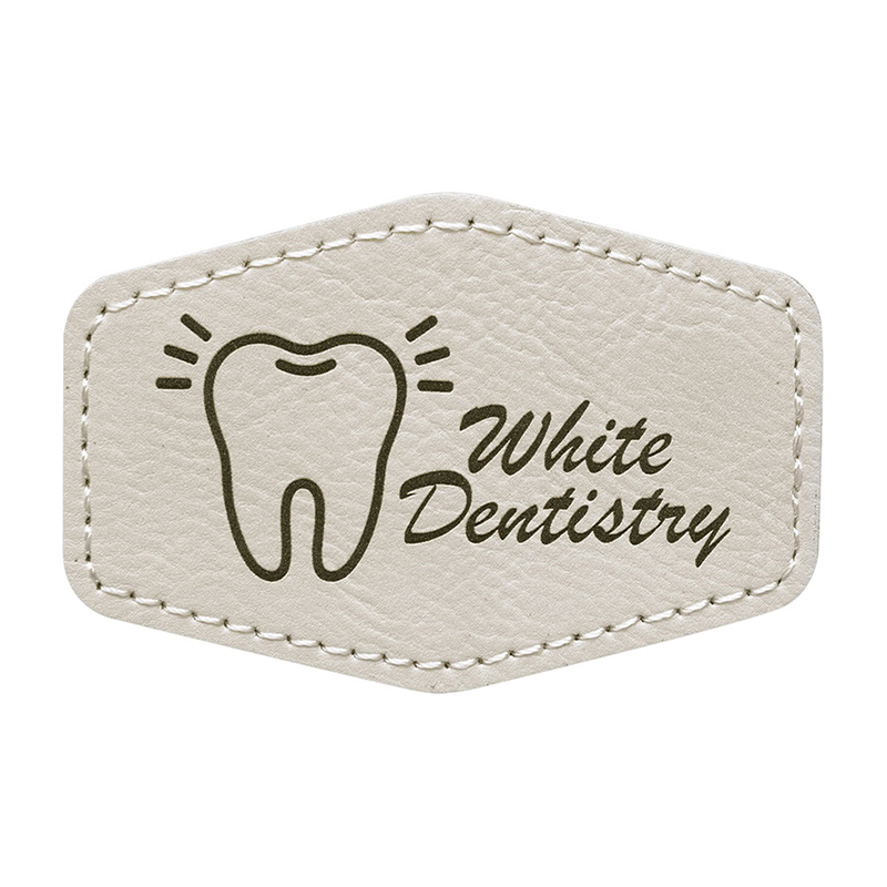 3 1/2' X 2 1/2' Hex-Kunstleder-Patches 3 1/2' X 2 1/2' Hex-Kunstleder-Patches